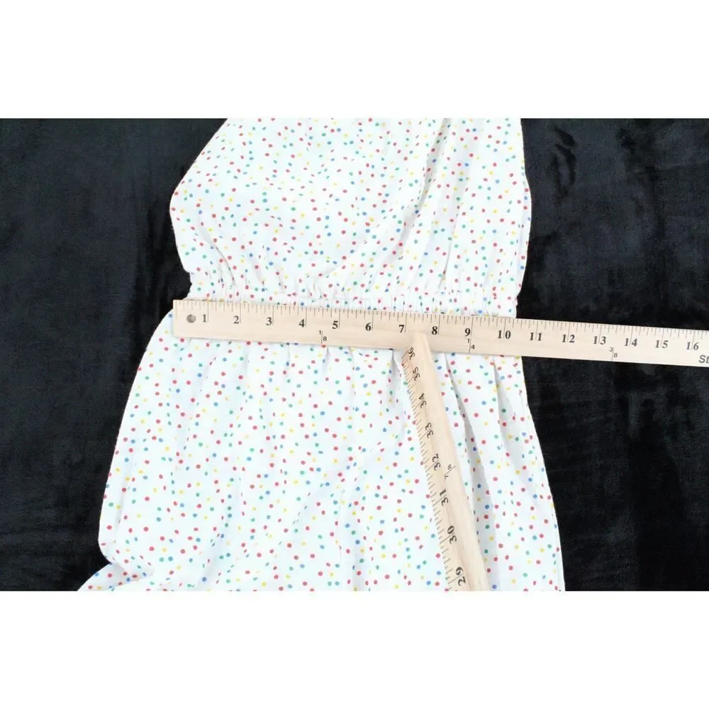 Vtg Jennifer Dale Polka Dot 70s Multicolor Romper Sz 9